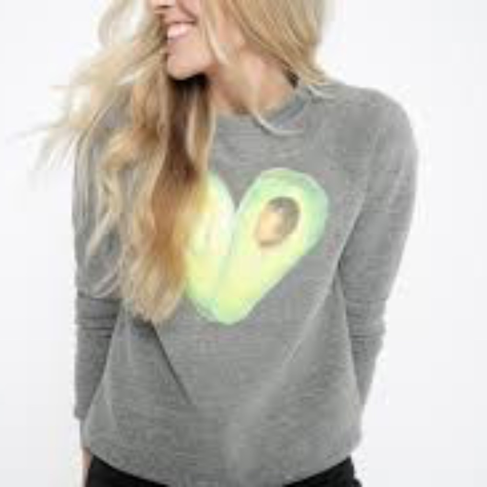 Avocado Love sweatshirt from Nutrition Stripped, size medium